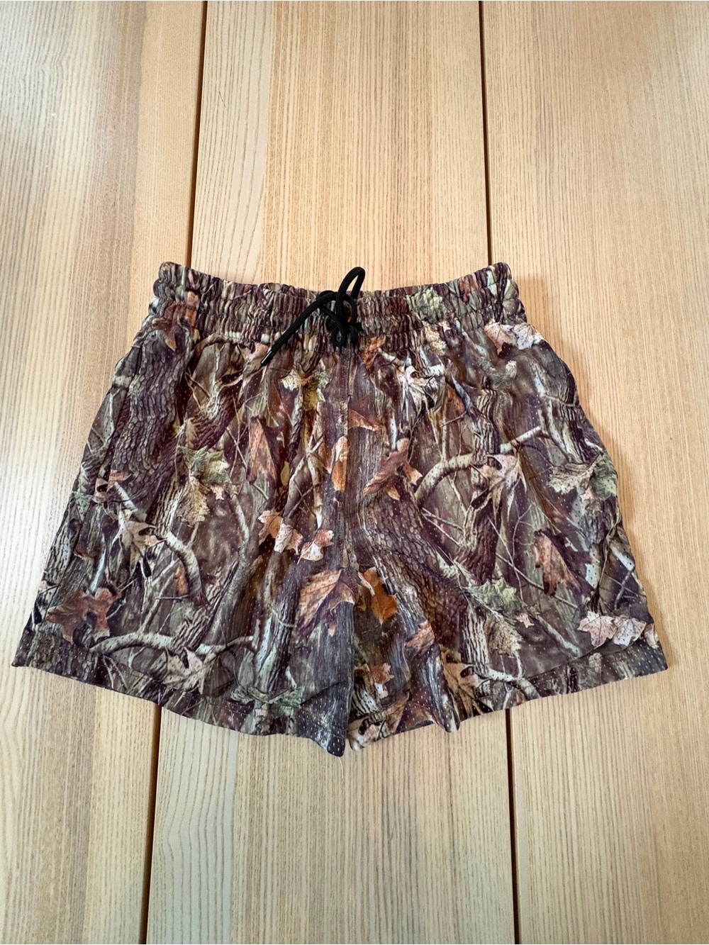 Camouflage Drawstring Shorts - Brown Camo